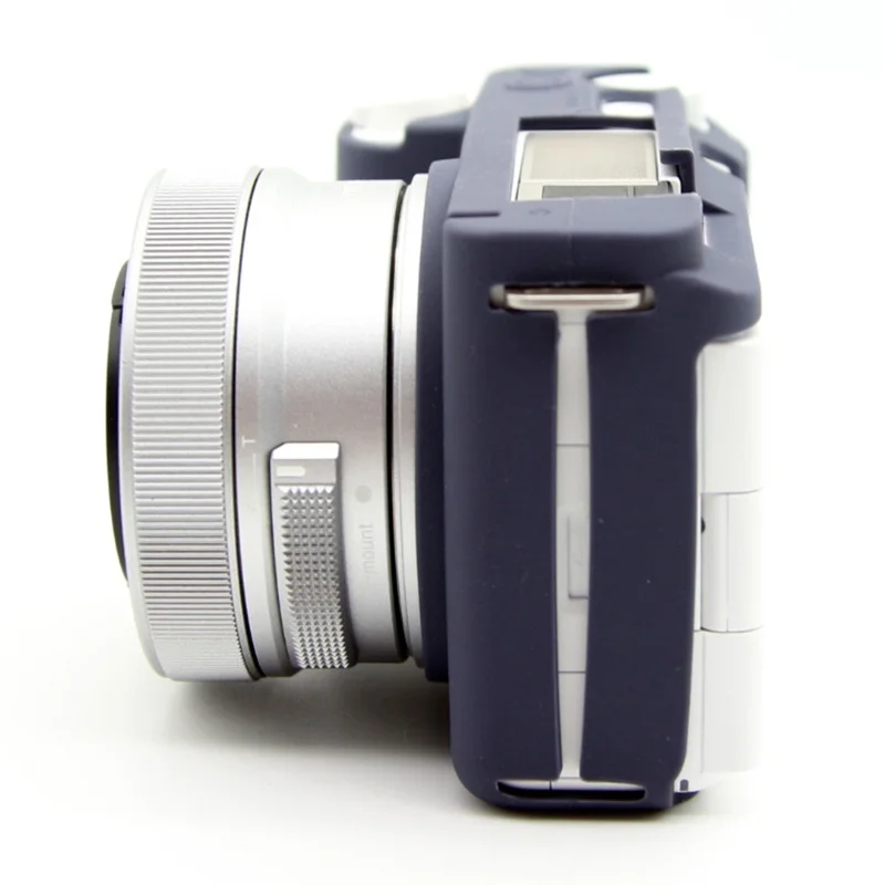 For Sony Alpha ZV-E10 II Camera Case Anti-Scratch Silicone Protective Cover - Dark Blue