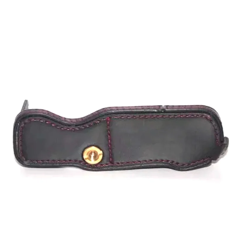 For Panasonic GX85/GX80 Anti-scratch PU Leather Digital Camera Protective Half Body Cover Bottom Case with Battery Opening - Black