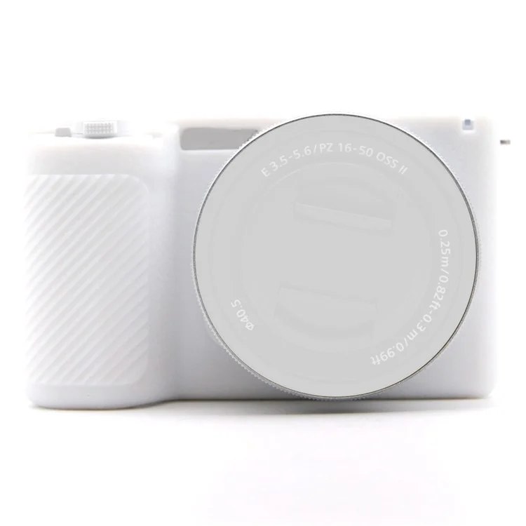 For Sony Alpha ZV-E10 II Camera Protective Case Anti-Scratch Silicone Cover - White
