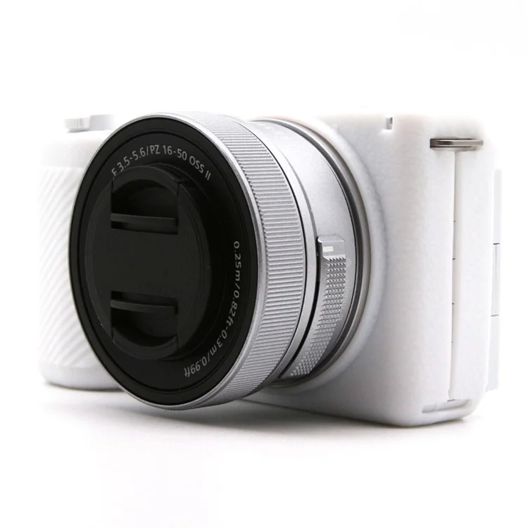 For Sony Alpha ZV-E10 II Camera Protective Case Anti-Scratch Silicone Cover - White