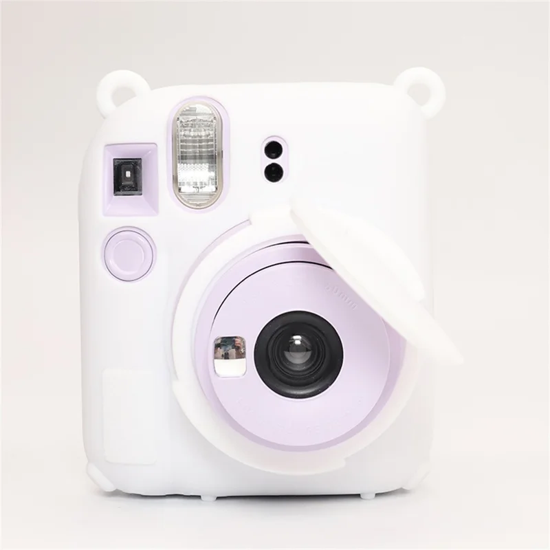 For Fujifilm Instax Mini 12 Protective Case Dust Proof Silicone Camera Cover - White