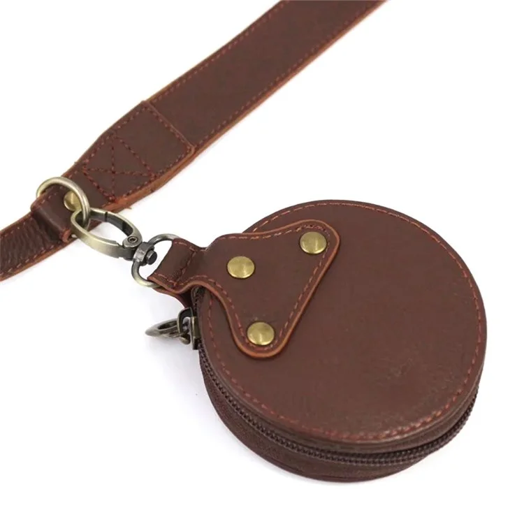 Pour Nikon Z fc 28mm/16-50mm Cowhide Leather Battery Opening Design Détachable Camera Bag Protective Case avec Lens Pouch et Shoulder Strap - Café