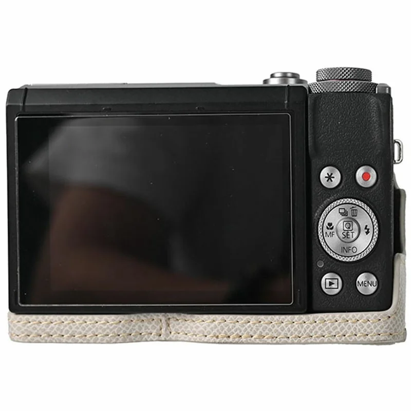 For Canon PowerShot G7 X Mark III / G7 X Mark II Camera Case PU Leather Protective Cover - Grey