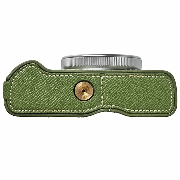 For Canon PowerShot G7 X Mark III / G7 X Mark II Camera Case with Shoulder Strap Leather Cover - Green