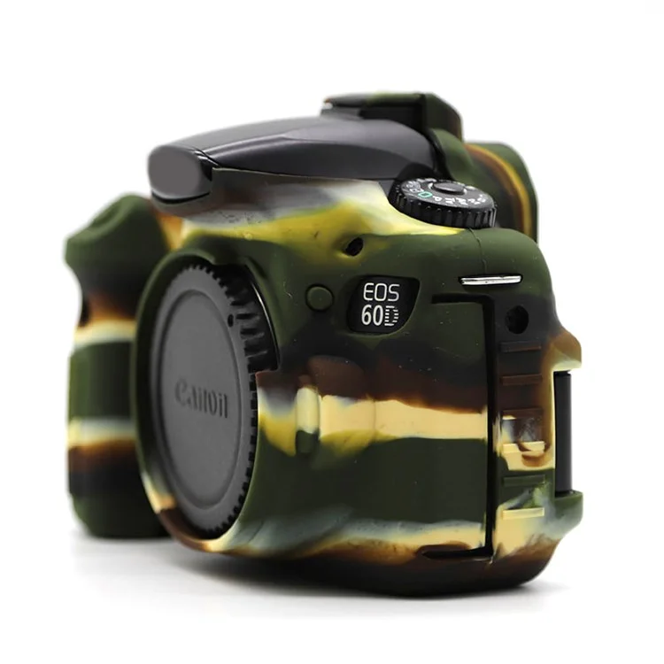 Silicone Case for Canon EOS 60D, Dust-proof Anti-drop Digital Camera Protective Cover - Camouflage