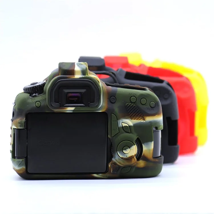 Silicone Case for Canon EOS 60D, Dust-proof Anti-drop Digital Camera Protective Cover - Camouflage