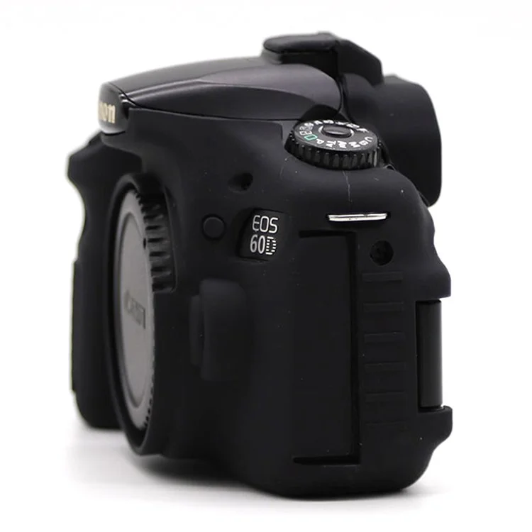 Funda de Silicona para Canon EOS 60D, Funda Protectora de Cámara Digital a Prueba de Polvo y Resistente a Golpes - Negro