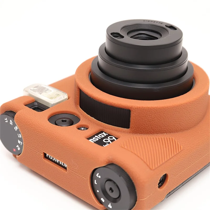 For Fujifilm Instax Mini 99 Camera Protective Case Anti Scratch Silicone Cover - Brown