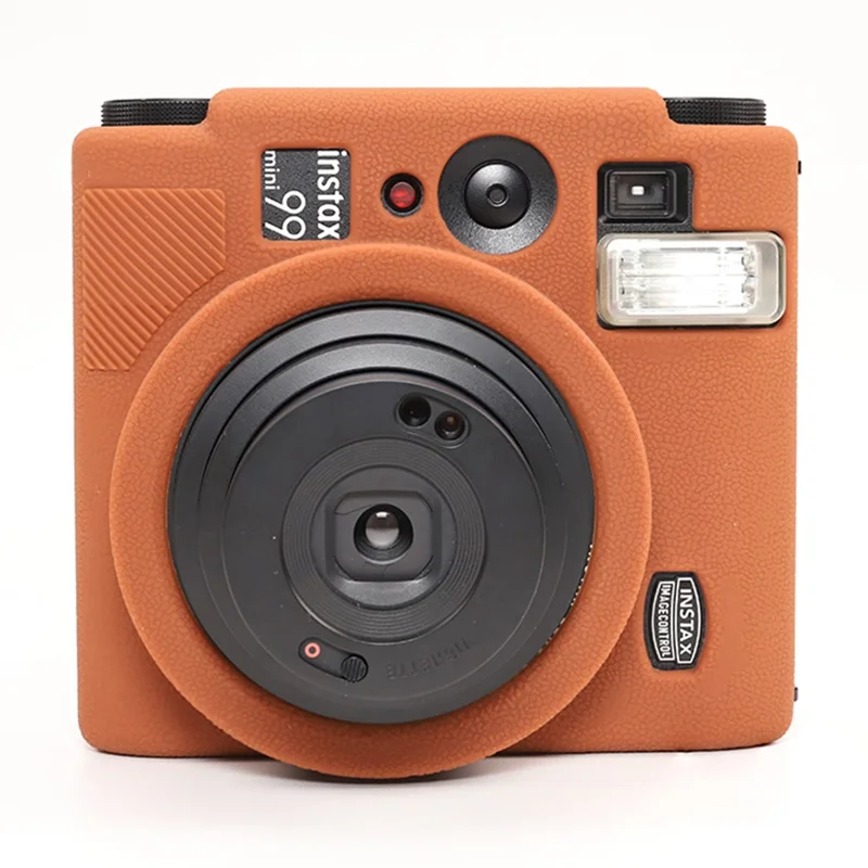 For Fujifilm Instax Mini 99 Camera Protective Case Anti Scratch Silicone Cover - Brown