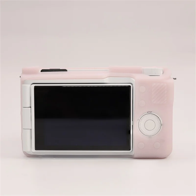 For Sony ZV-E10 II Camera Protective Case Anti Scratch Litchi Texture Silicone Cover - Jelly Pink
