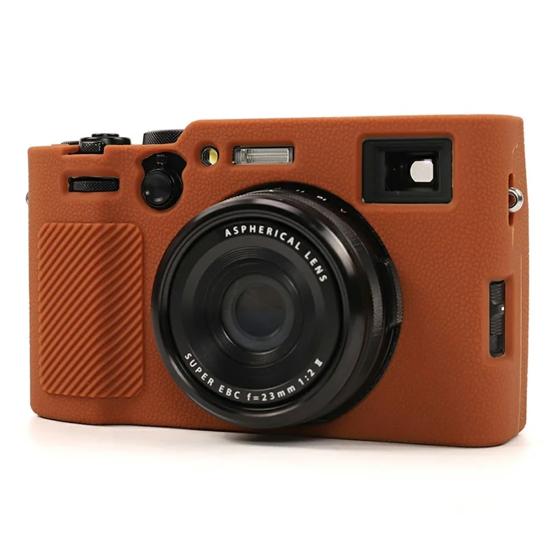 For Fujifilm X100VI Camera Protective Case Anti Scratch Silicone Cover - Brown