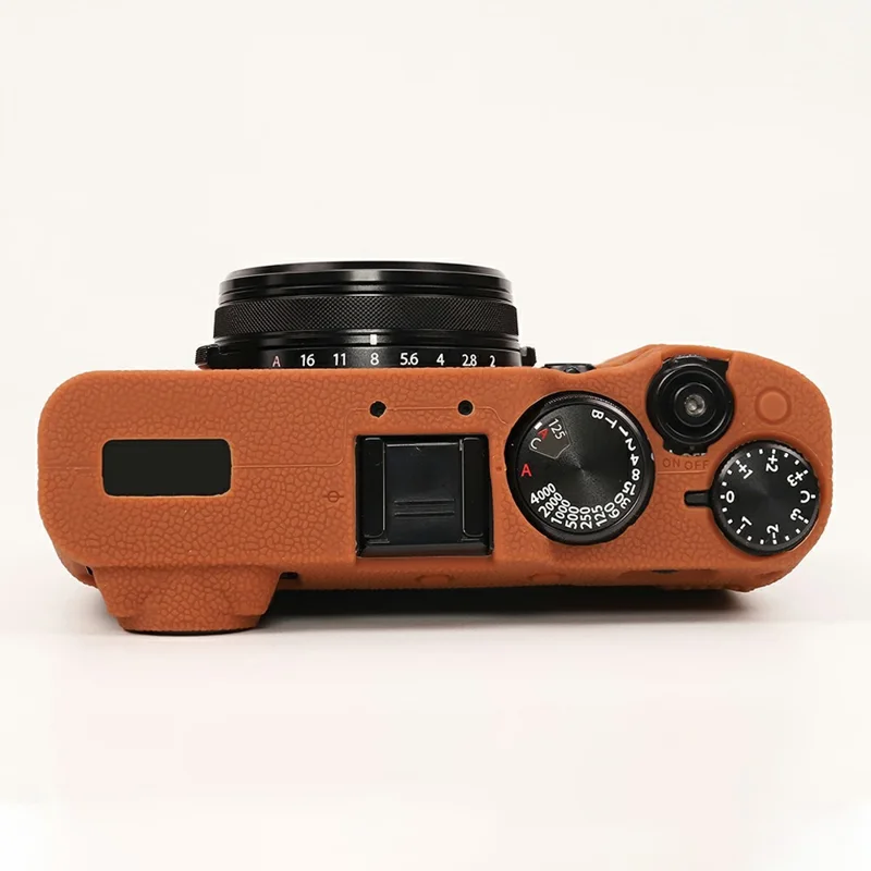 For Fujifilm X100VI Camera Protective Case Anti Scratch Silicone Cover - Brown