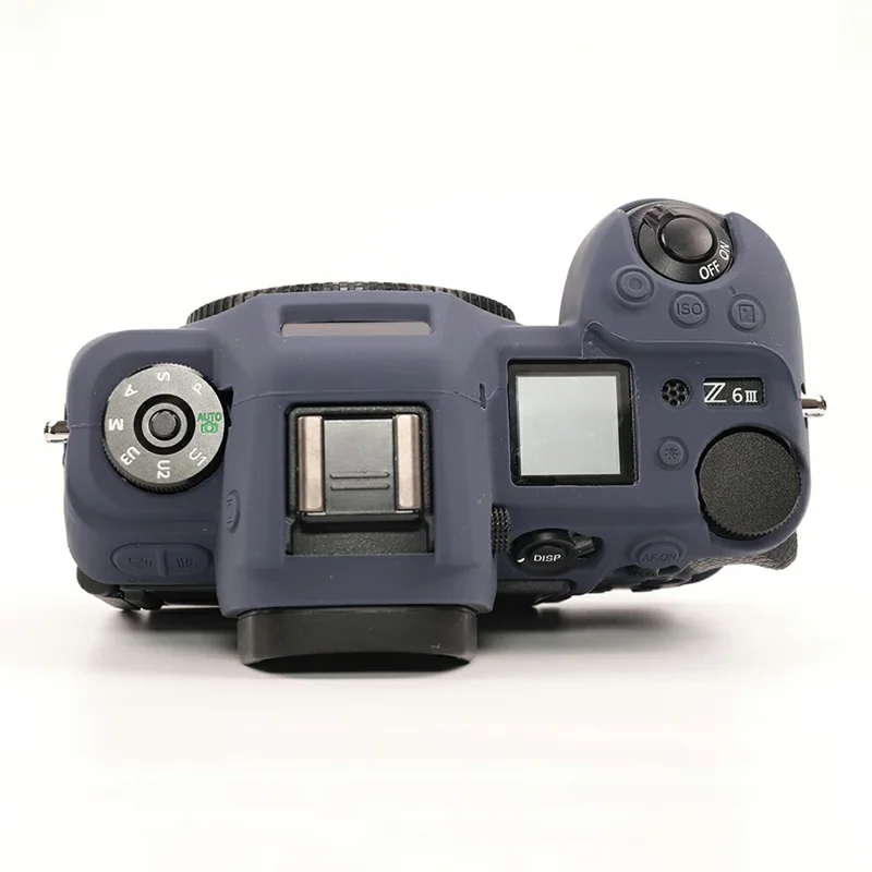 Silikon beskyttelsesdæksel til Nikon Z6 III kamera, stødfast og ridseresistent - mørkeblå
