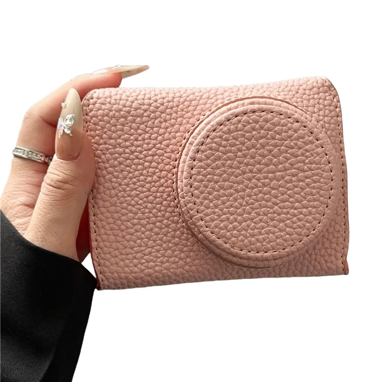 Pour Ricoh GR III / Iiix Étui en cuir avec accès à la batterie Housse de protection pour appareil photo - Rose