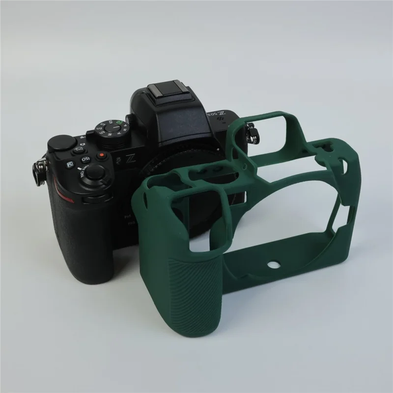 For Nikon Z 50 II Silicone Case Protective Cover Portable Shock Resistant Camera Sleeve - Blackish Green