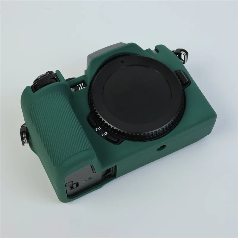 For Nikon Z 50 II Silicone Case Protective Cover Portable Shock Resistant Camera Sleeve - Blackish Green