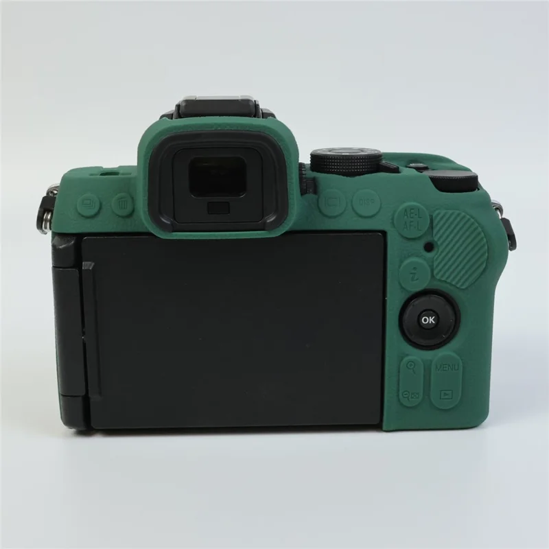 For Nikon Z 50 II Silicone Case Protective Cover Portable Shock Resistant Camera Sleeve - Blackish Green