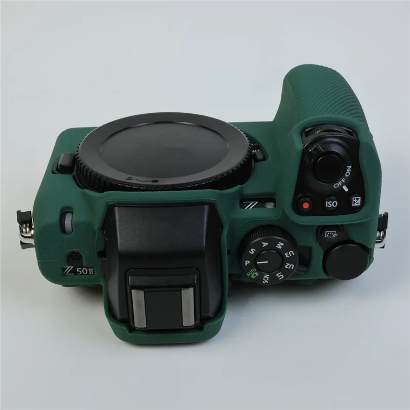 For Nikon Z 50 II Silicone Case Protective Cover Portable Shock Resistant Camera Sleeve - Blackish Green