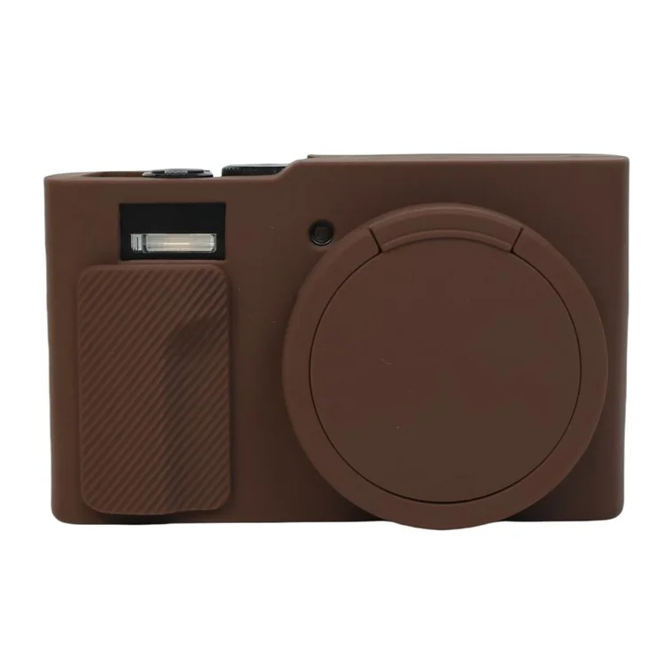 Силиконовый чехол для Panasonic Lumix DMC-ZS99 / TZ99 Защитный чехол Портативный противоударный чехол для камеры - Кофейный