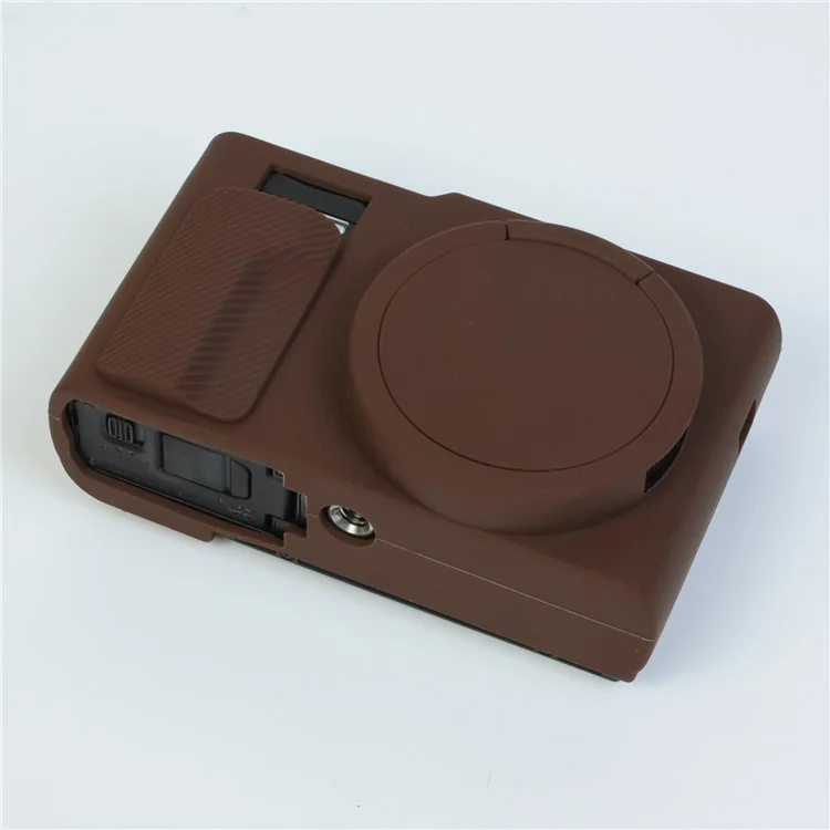 Силиконовый чехол для Panasonic Lumix DMC-ZS99 / TZ99 Защитный чехол Портативный противоударный чехол для камеры - Кофейный