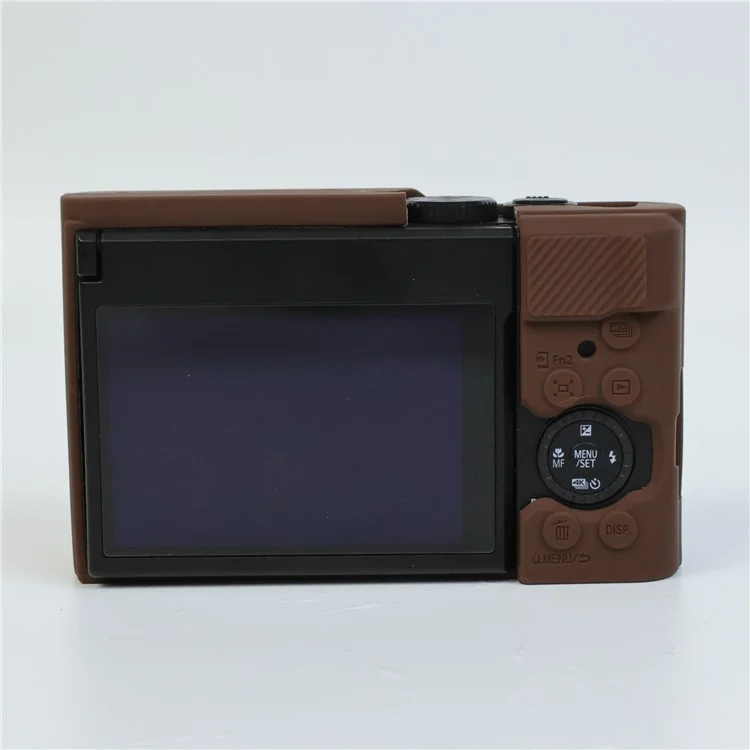 Силиконовый чехол для Panasonic Lumix DMC-ZS99 / TZ99 Защитный чехол Портативный противоударный чехол для камеры - Кофейный