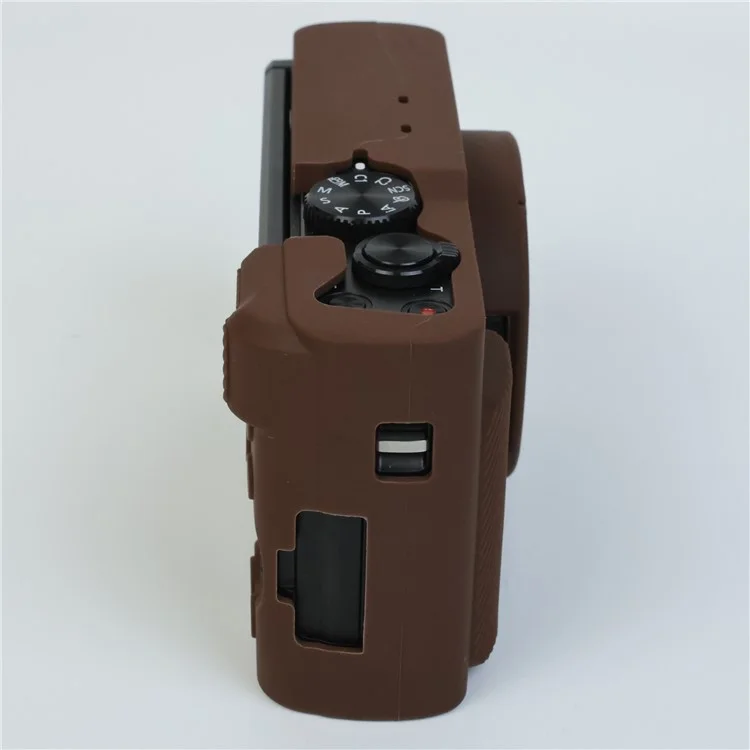 Силиконовый чехол для Panasonic Lumix DMC-ZS99 / TZ99 Защитный чехол Портативный противоударный чехол для камеры - Кофейный
