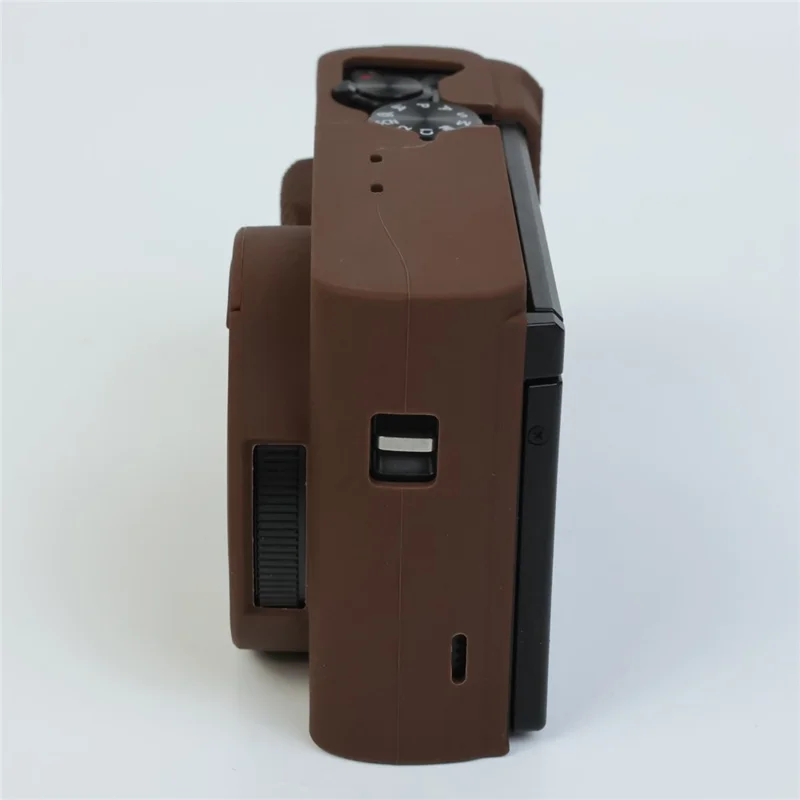 Силиконовый чехол для Panasonic Lumix DMC-ZS99 / TZ99 Защитный чехол Портативный противоударный чехол для камеры - Кофейный
