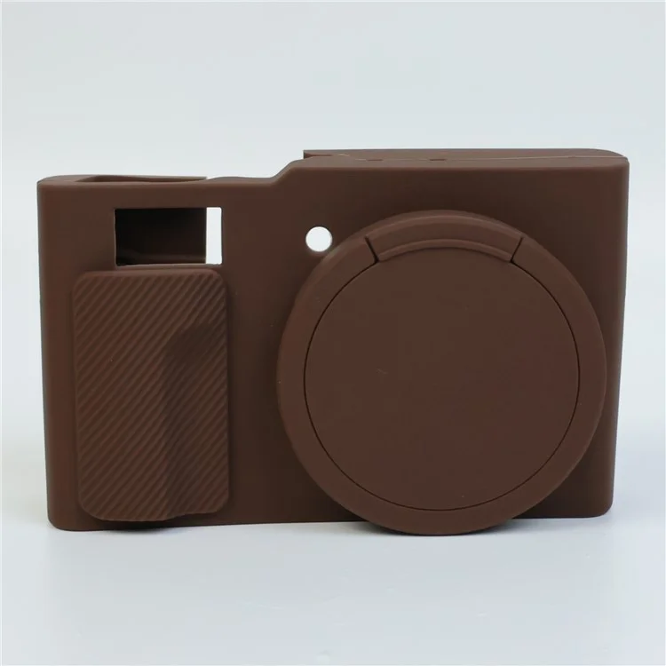 Силиконовый чехол для Panasonic Lumix DMC-ZS99 / TZ99 Защитный чехол Портативный противоударный чехол для камеры - Кофейный