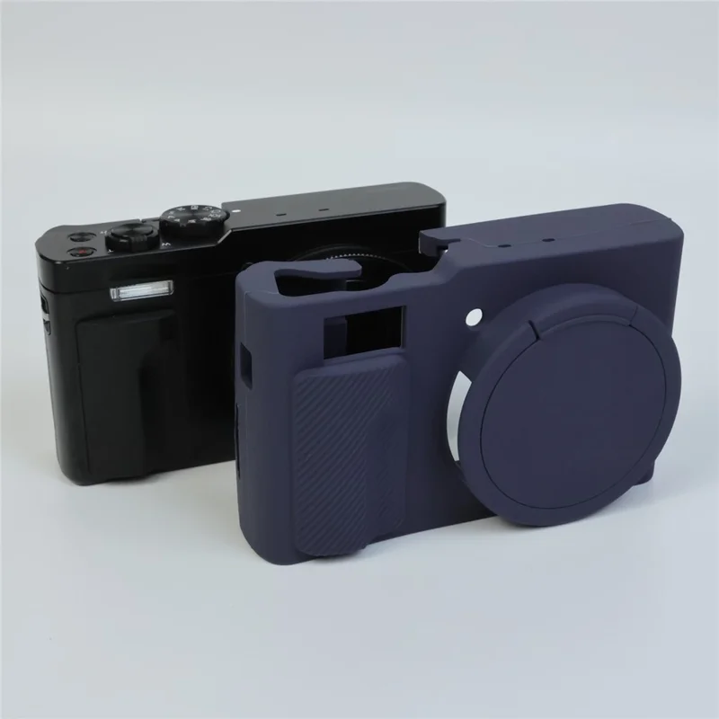 Silicone Case for Panasonic Lumix DMC-ZS99 / TZ99 Protective Cover Portable Shock Resistant Camera Sleeve - Dark Blue