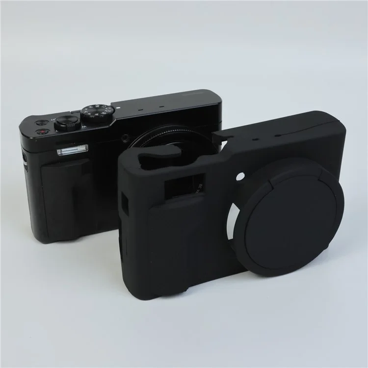 Custodia in silicone per Panasonic Lumix DMC-ZS99 / TZ99 Cover protettiva Manicotto antiurto per fotocamera - Nero