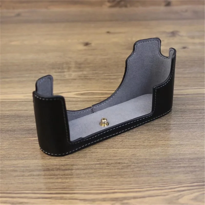 For Leica M10 Digital Camera Genuine Leather Case Protective Half Body Cover - Black