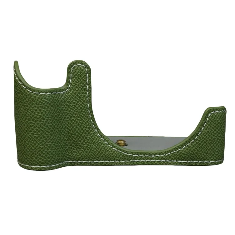 For Canon PowerShot V1 Camera Case PU Leather Protective Cover - Green