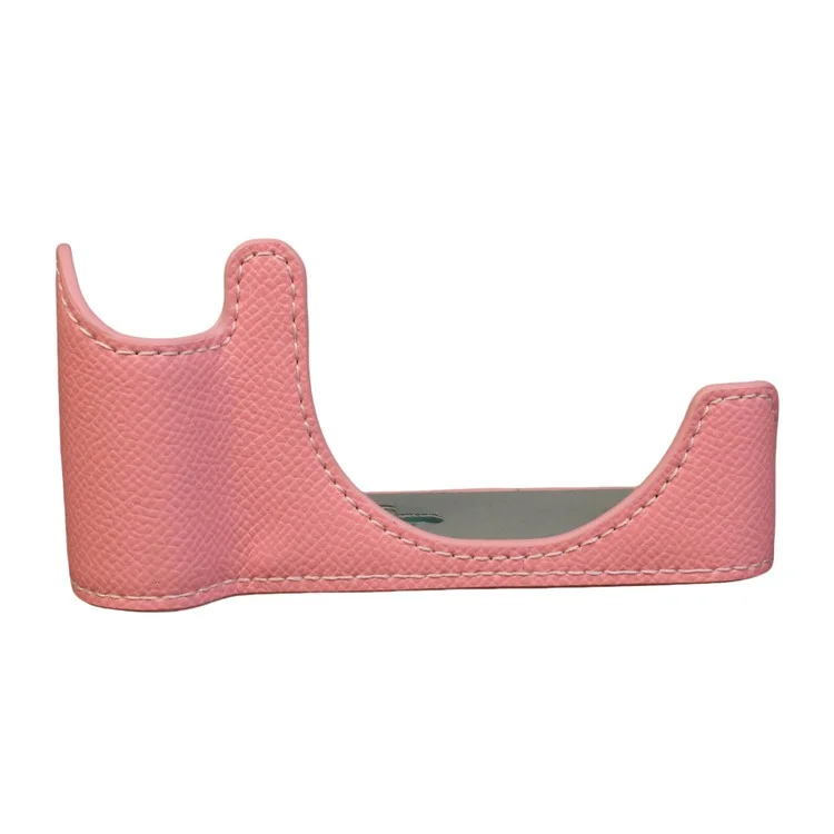 For Canon PowerShot V1 Camera Case PU Leather Protective Cover - Pink