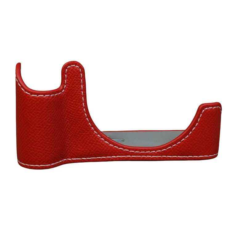 For Canon PowerShot V1 Camera Case PU Leather Protective Cover - Red