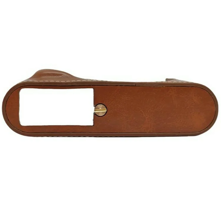 Per Leica X Vario (Typ 107) / X (Typ 113) Custodia di Protezione Inferiore in Pelle PU con Apertura per Batteria - Marrone