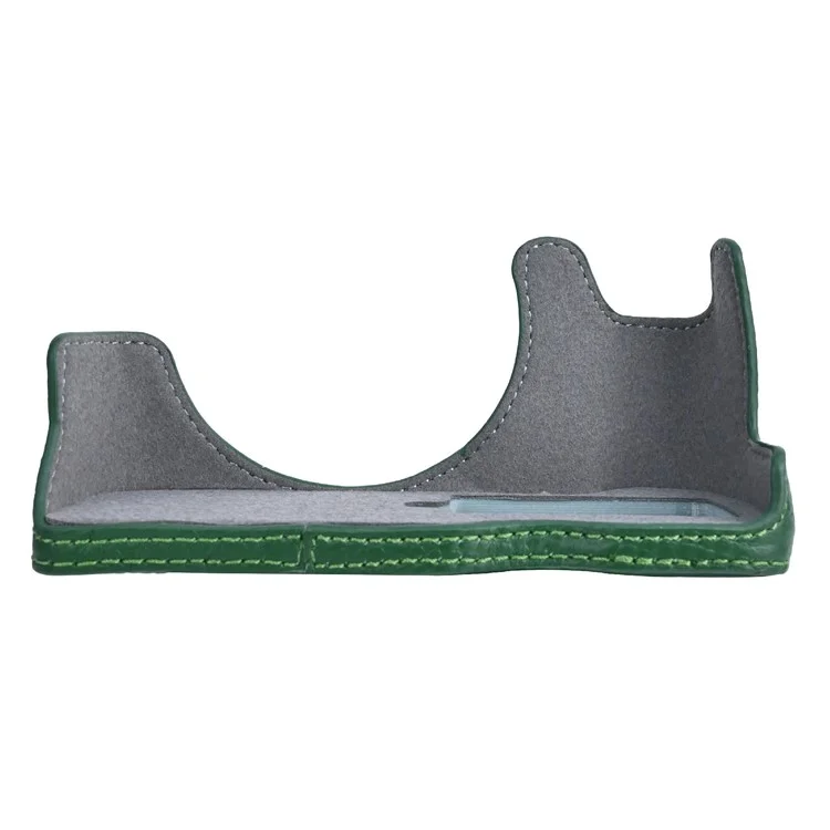 Custodia per Canon PowerShot V1 in Vera Pelle di Mucca - Copertura Protettiva Verde