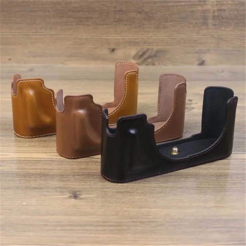 Custodia Protettiva in Pelle PU per Metà Corpo per Leica M10, Fotocamera Digitale - Caffè