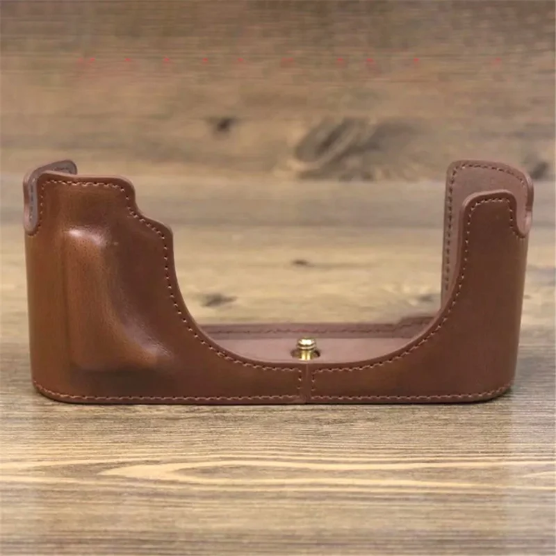 Custodia Protettiva in Pelle PU per Metà Corpo per Leica M10, Fotocamera Digitale - Caffè