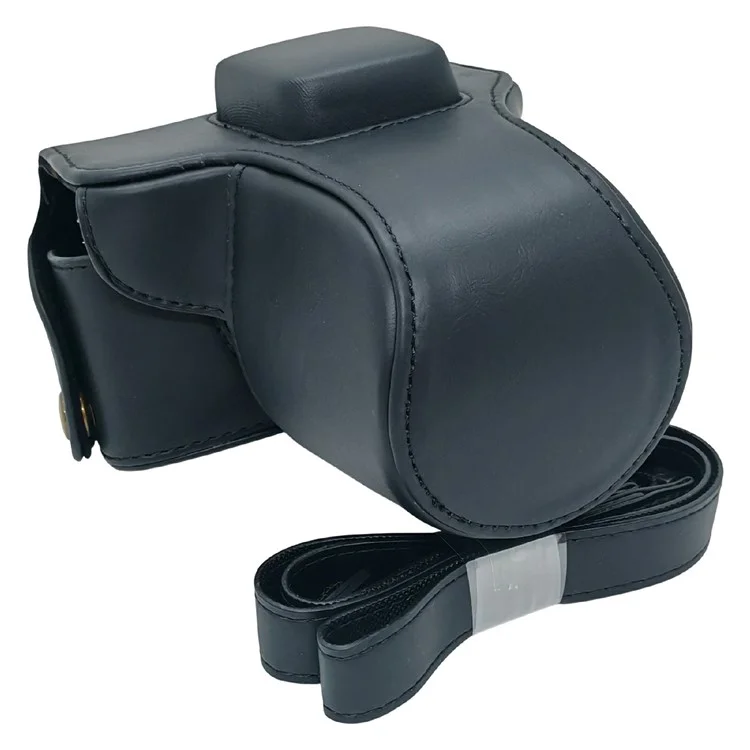 Para Olympus PEN E-PL3 / E-PM1 Cámara sin espejo Bolsa protectora de piel sintética portátil con correa para el hombro - Negro
