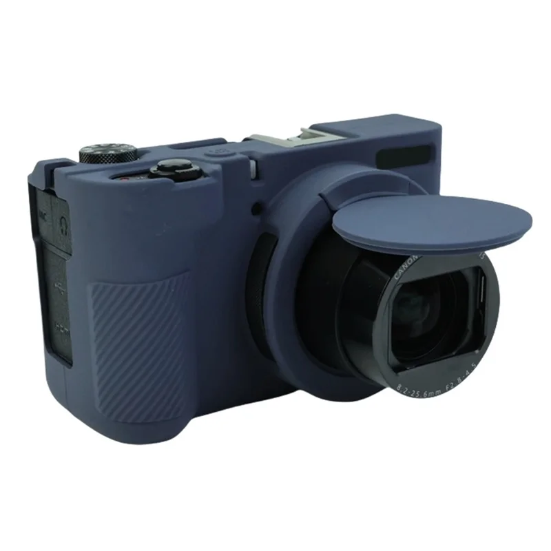 غطاء واقي من السيليكون مقاوم للغبار لهاتف كانون باور شوت V1 - أزرق داكن