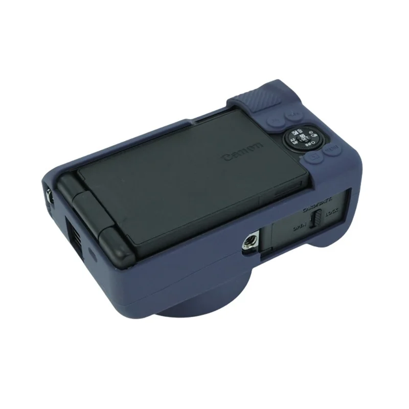 غطاء واقي من السيليكون مقاوم للغبار لهاتف كانون باور شوت V1 - أزرق داكن