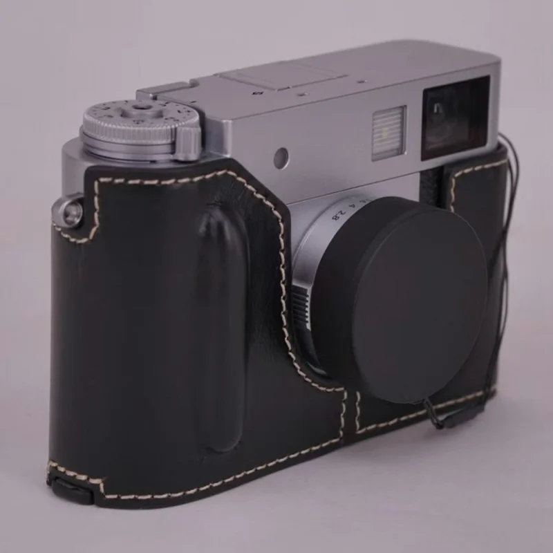 Чехол для камеры Fujifilm X из искусственной кожи с открытием для батареи - Черный