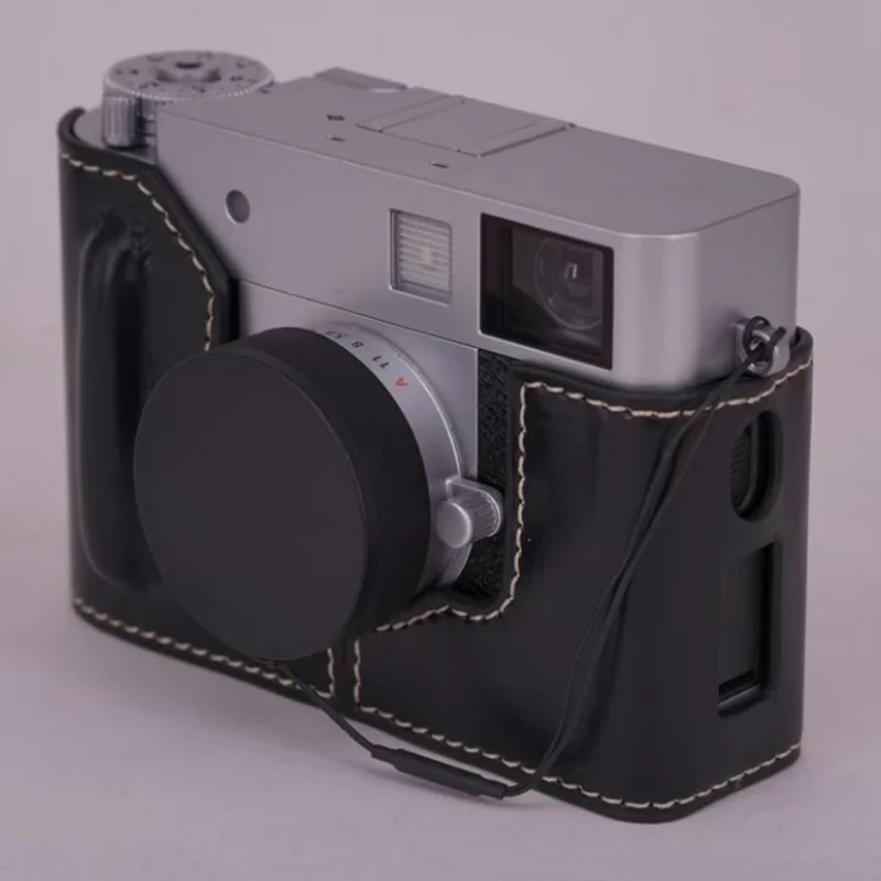 Чехол для камеры Fujifilm X из искусственной кожи с открытием для батареи - Черный