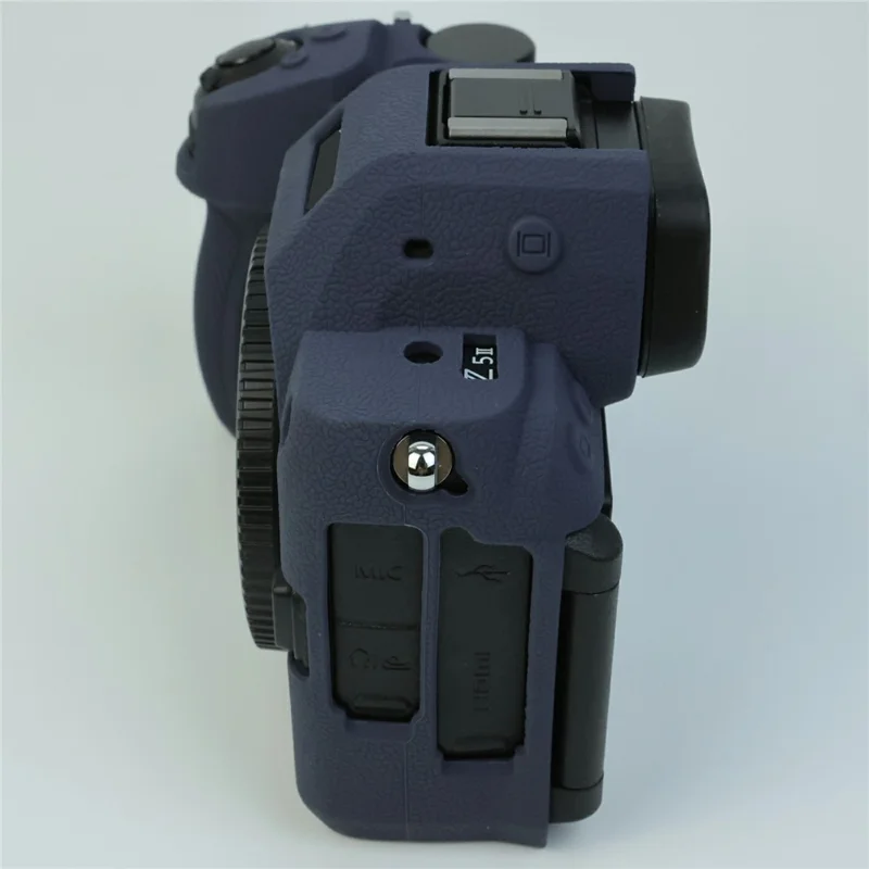 For Nikon Z5 II Camera Silicone Case Anti Slip Shockproof Dust Proof Protective Cover - Navy Blue