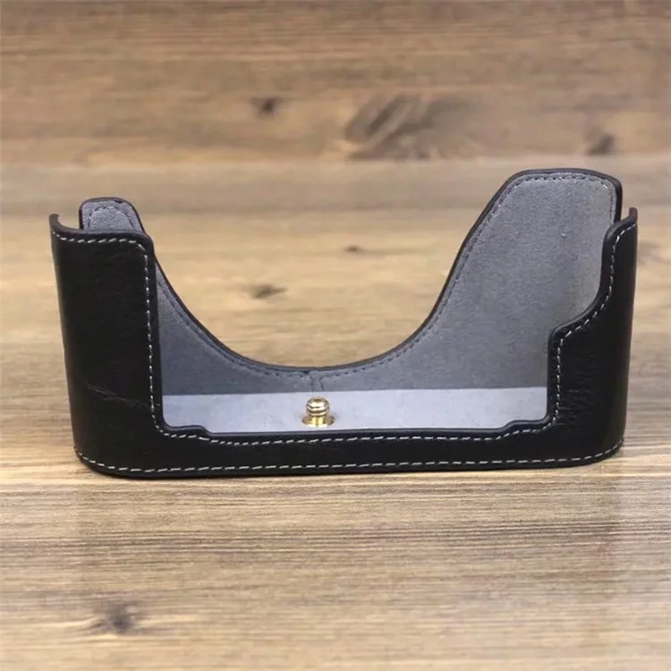 Funda de protección de cuero genuino para la parte inferior de la cámara digital Leica M240 - Negro