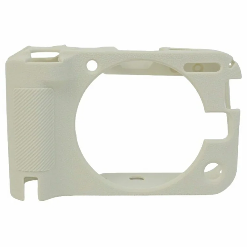 For Canon EOS R50 V Camera Protective Case Litchi Texture Silicone Cover - Beige