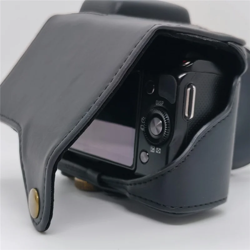 Leather Case for Sony NEX-5N / NEX-5C / NEX-5R / NEX-5T Anti-scratch Camera Protective Cover - Black