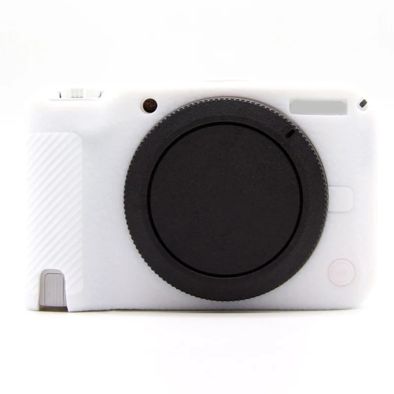 For Canon EOS R50 V Camera Protective Case Anti Scratch Textured Silicone Cover - White