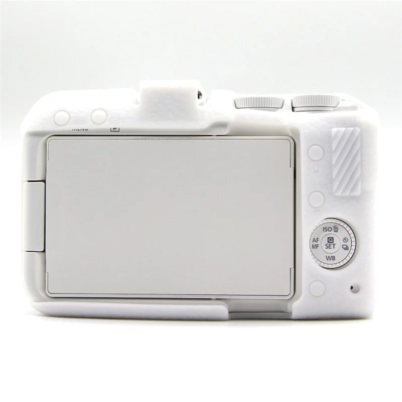 For Canon EOS R50 V Camera Protective Case Anti Scratch Textured Silicone Cover - White