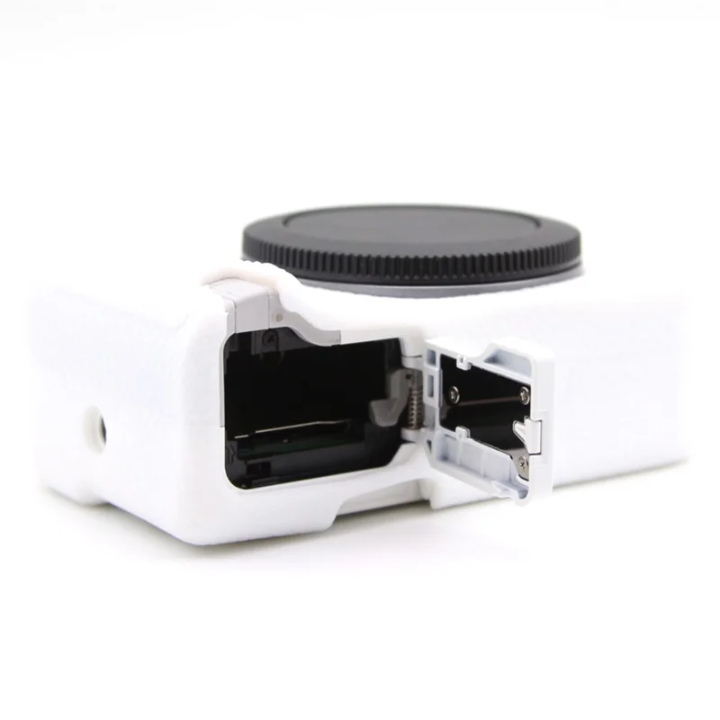 For Canon EOS R50 V Camera Protective Case Anti Scratch Textured Silicone Cover - White